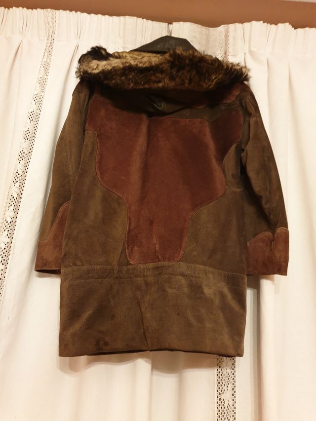 Trenca juvenil piel pecarí, zorro