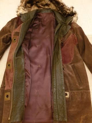 Trenca juvenil piel pecarí, zorro