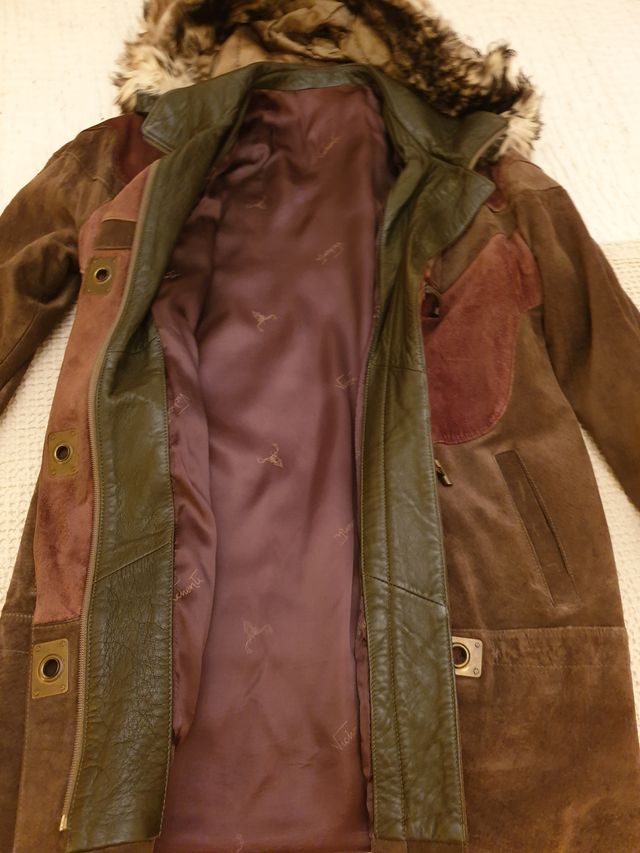 Trenca juvenil piel pecarí, zorro