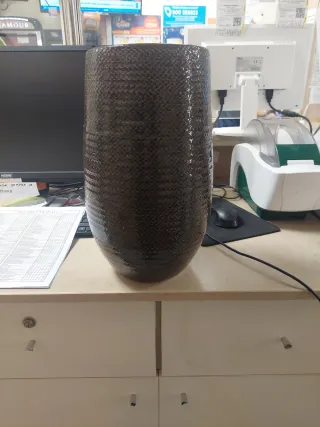 Vaso Alto Ceramica Marrone Scuro