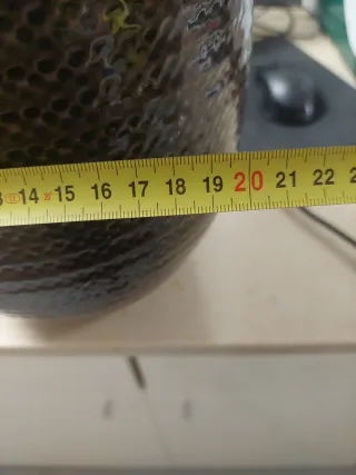 Vaso Alto Ceramica Marrone Scuro