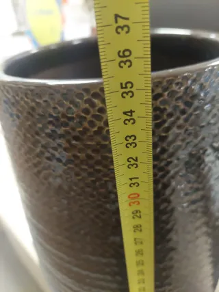 Vaso Alto Ceramica Marrone Scuro