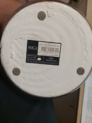 Vaso Alto Ceramica Marrone Scuro