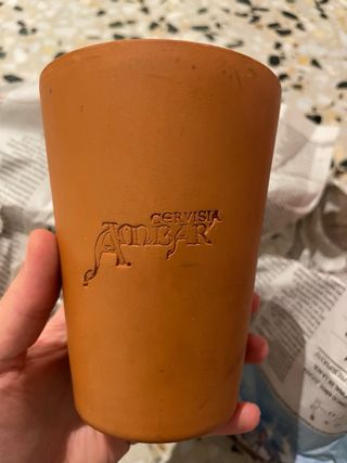 Tazas de cerámica de Ámbar cerveza