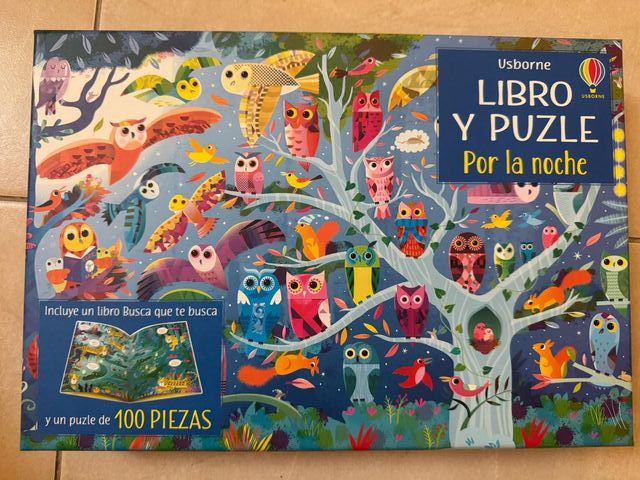 Libro y Puzle Usborne Por la noche