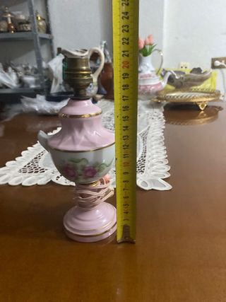 Antigua lámpara de porcelana Limonges