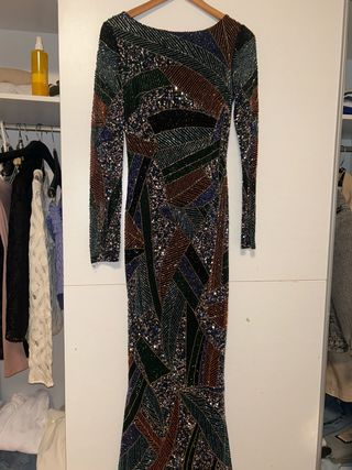Vestido largo con pedrería