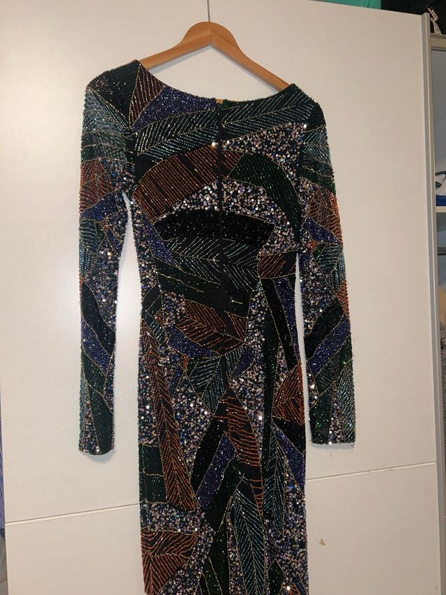 Vestido largo con pedrería