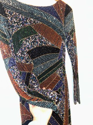 Vestido largo con pedrería