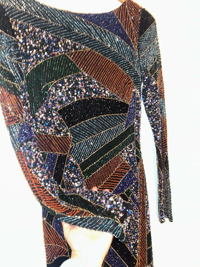 Vestido largo con pedrería