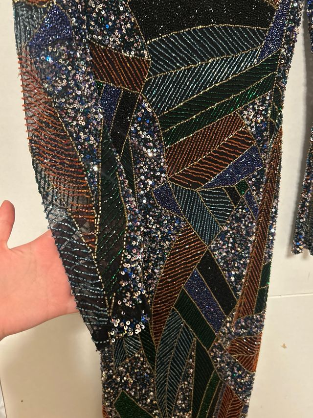 Vestido largo con pedrería