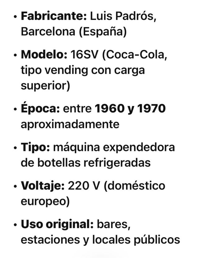 Nevera Coca-Cola 1960.