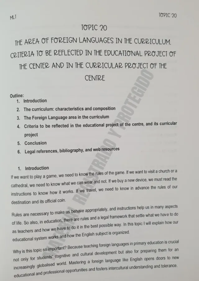 Temario Oposiciones Inglés x25