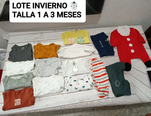 Lote Ropa Invierno Bebé 1-3 Meses