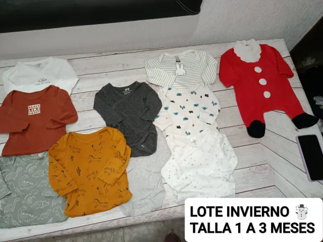 Lote Ropa Invierno Bebé 1-3 Meses