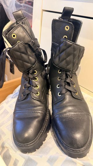 Botas Mango Piel Negras