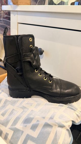 Botas Mango Piel Negras