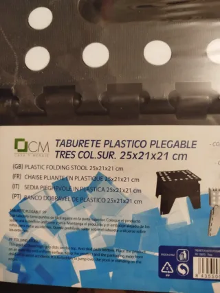 Banqueta plegable negra