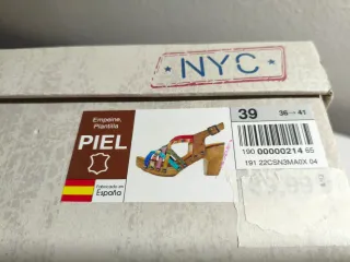 Sandalias tacón multicolor