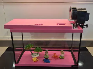 Acurio pecera de cristal rosa 20 litros