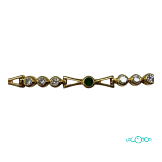 Pulsera Oro 18k Diamantes y Esmeraldas