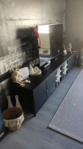 Carpete IKEA bege/cinza tecido/juta