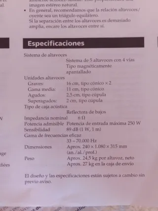 Altavoces Sony SS-X9ED