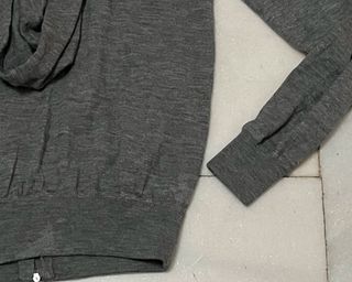 Sudadera Lana Merino Gris con Cremallera