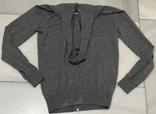 Sudadera Lana Merino Gris con Cremallera