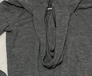 Sudadera Lana Merino Gris con Cremallera