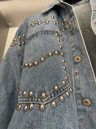 Giacca jeans borchie