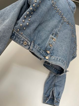 Giacca jeans borchie