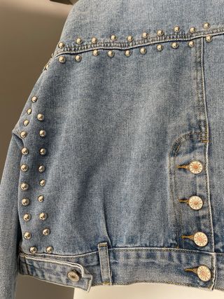 Giacca jeans borchie