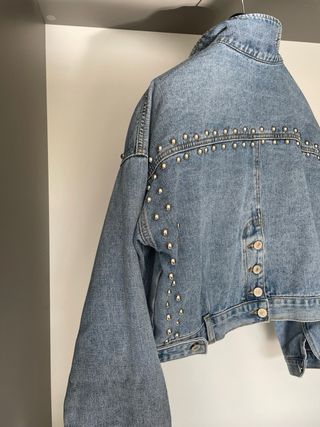 Giacca jeans borchie