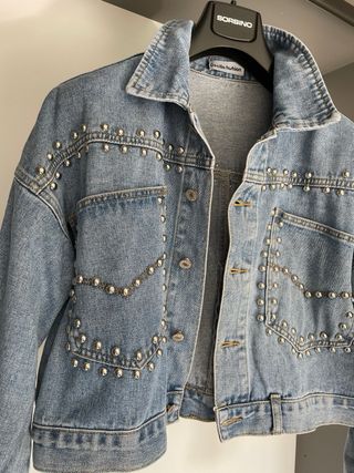 Giacca jeans borchie