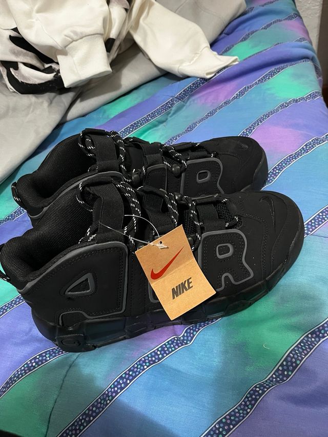 Nike Air More Uptempo Negras Talla 42 Nuevas