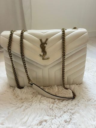 Bolso Piel beige.