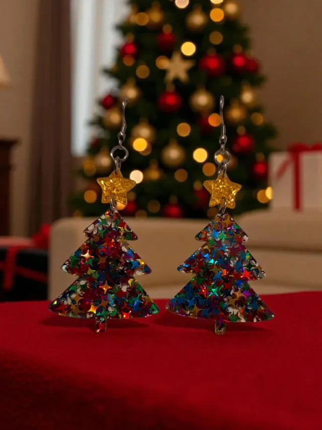 Pendientes árbol Navidad