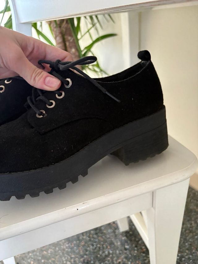 Botines negros plataforma talla 39