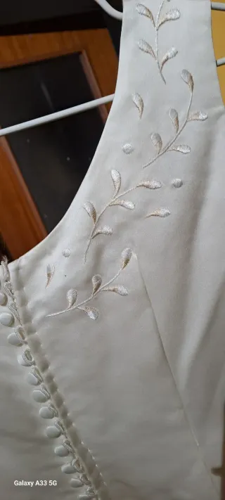 Vestido de Novia Beige/Blanco