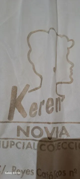 Vestido de Novia Beige/Blanco