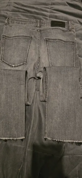 Calças Zara Mulher Cinza