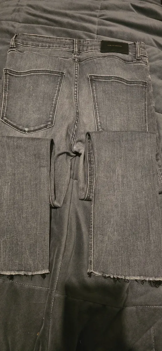 Calças Zara Mulher Cinza