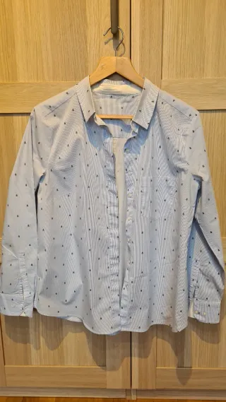 Camisa elastica azul  mujer XXL