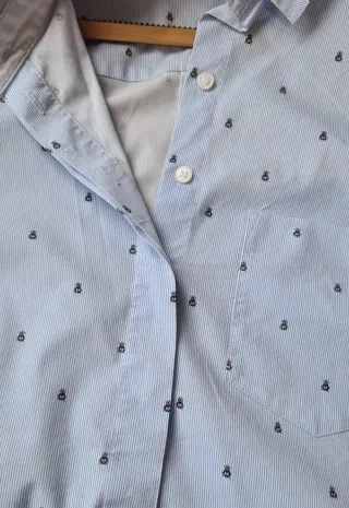 Camisa elastica azul  mujer XXL