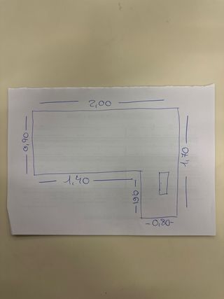 MESA TRABAJO ENCIMERA PIEDRA OCASION !!!