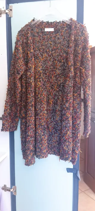 Cardigan aperto multicolore