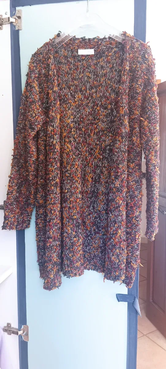 Cardigan aperto multicolore