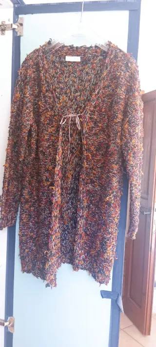 Cardigan aperto multicolore