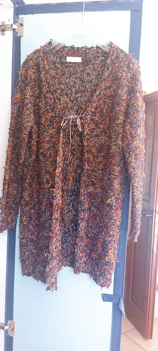 Cardigan aperto multicolore